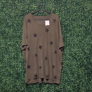 John Varvatos Olive Green Star Short Sleeve Top, Mens XXL